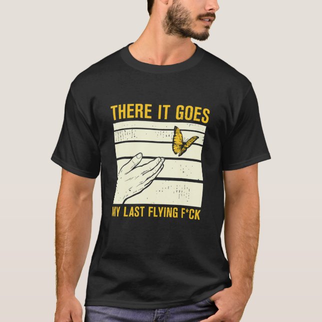 T-shirt Là il va Mon dernier vol de ck sarcastique (Devant)