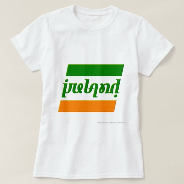 T-shirt La "Irlande" Ambigram (Design devant)