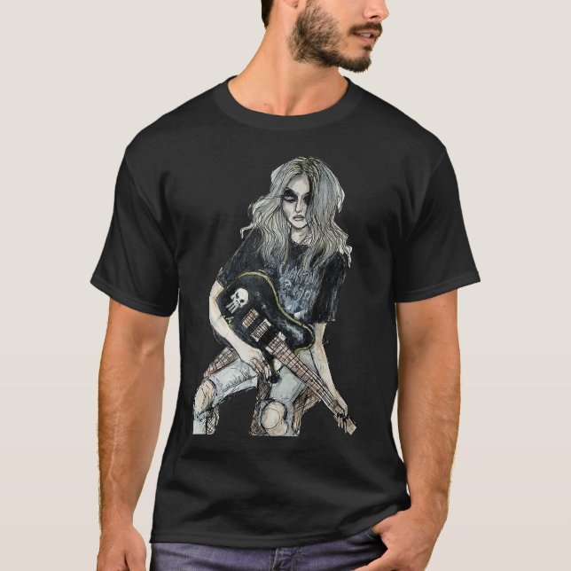 T-shirt La jolie fille jouant de la guitare (Devant)