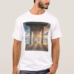 T-shirt La Jolla, le pilier de Scripps au coucher du