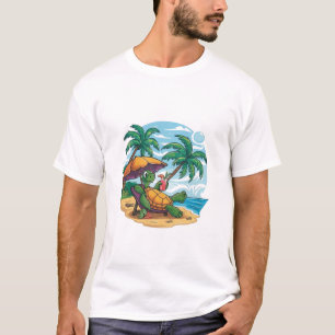 T-shirt La journée idéale sous le soleil de la tortue