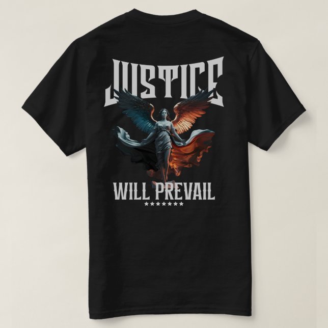 T-shirt La justice l'emportera - Ange ailé (Design dos)