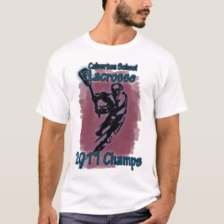 T-shirt La lacrosse d'école de Calverton mâche la pièce en