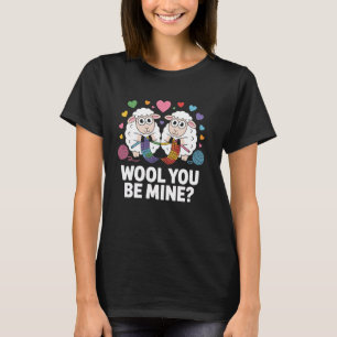 T-shirt La laine sera-t-elle à moi drôle de mouton tricot