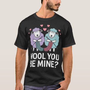 T-shirt La Laine Vous Serez Mienne Mouton Drôle Tricot