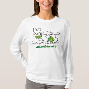 T-shirt La laitue amusent des lapins de bande dessinée d'