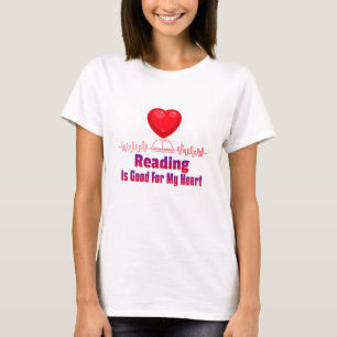T-shirt La lecture est bonne pour mon coeur