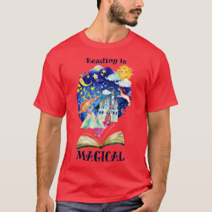 T-shirt La lecture est la bibliothèque magique Livre Worm 