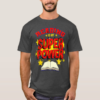 T-shirt La lecture est mon superpouvoir garçon de bande de