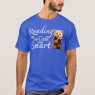T-shirt la lecture est si mignonne et intelligente blanc