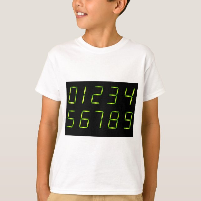 T-shirt La LED numérote la police 0-9 (Devant)