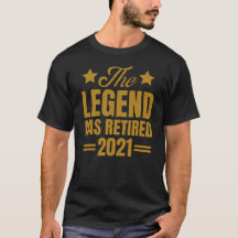 La Légende A Retraité L'Or Vintage Rétro 2021