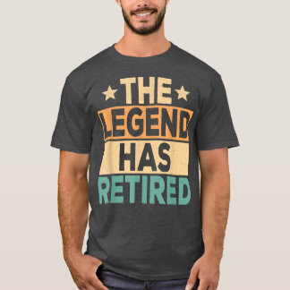T-shirt La Légende A Retraité Retro Retraite Drôle Reti