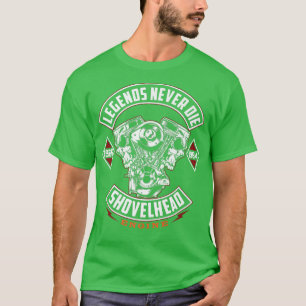 T-shirt La légende n'est jamais la moto de la vieille écol