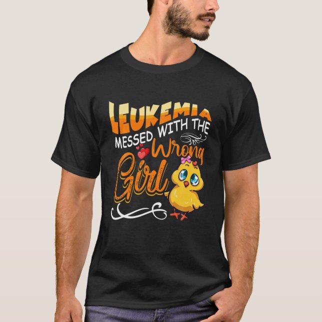 T-shirt La leucémie Messagée Avec Les Mauvais Jeunes Fille (Devant)