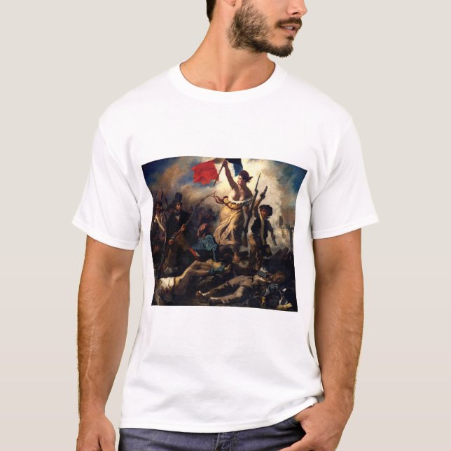 T-shirt La liberté à la tête du peuple, Eugene Delacroix (Devant)
