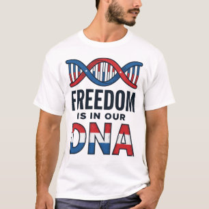 T-shirt La liberté est dans notre conception de vecteur de