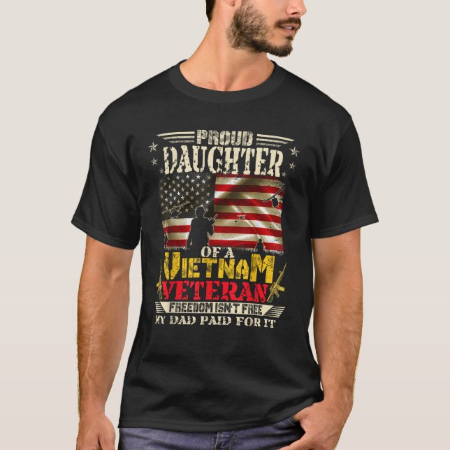 T-shirt La liberté n'est pas la fille fière d'un vétérinai (Devant)