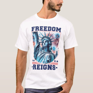 T-shirt La liberté règne hommes blancs