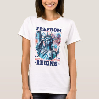 T-shirt La liberté règne les femmes blanches