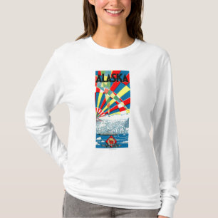 T-shirt La ligne affiche de l'Alaska de paquebot