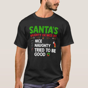 T-shirt La liste des enfants sages ou vilains du Père Noël
