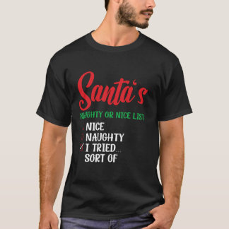 T-shirt La liste des gentils ou des méchants du Père Noël