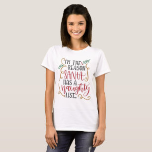 T-shirt La liste des vilains de Noël T