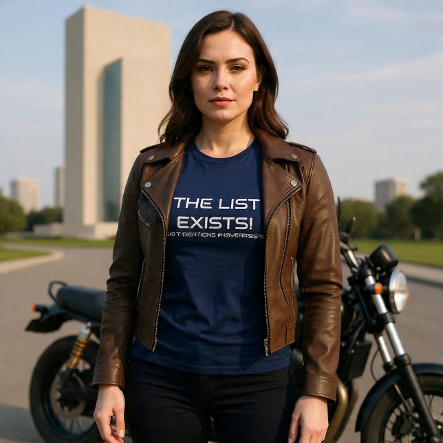 T-shirt La liste existe (texte blanc) (Créateur téléchargé)
