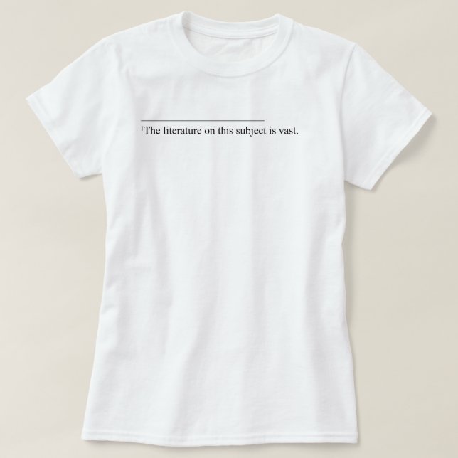 T-shirt La littérature à ce sujet (Design devant)