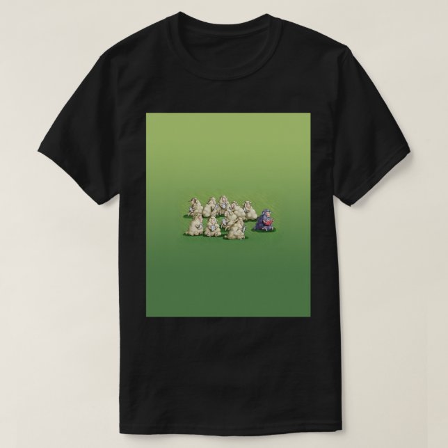 T-shirt la loi sur les moutons noirs n'utilise pas la cell (Design devant)