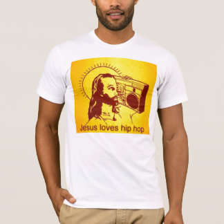 T-shirt La longue douille Jésus de dames aime hiphop