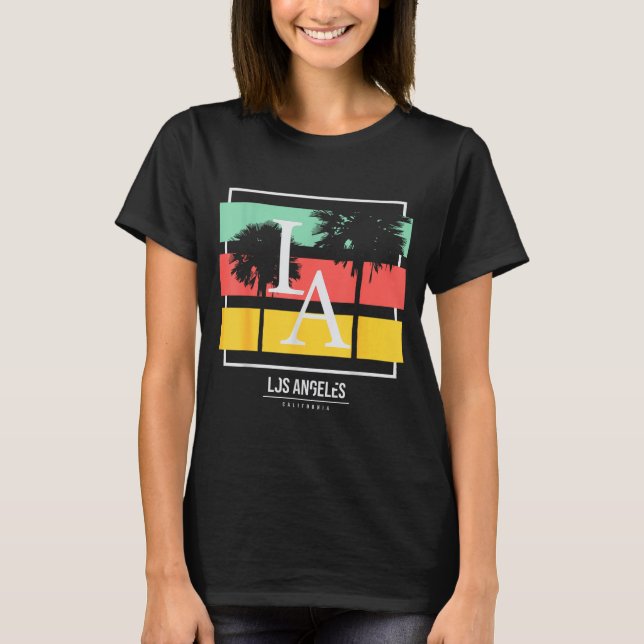 T-shirt La Los Angeles California  (Devant)