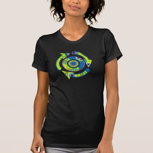 T-shirt La lueur au néon réutilisent (Devant)