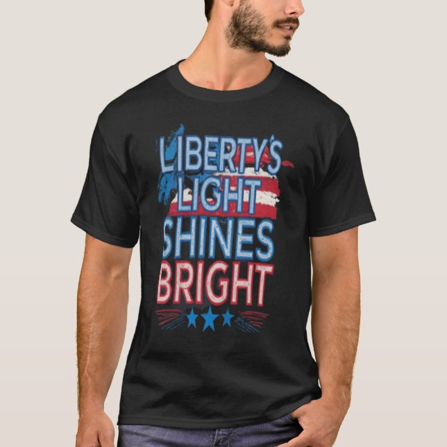 T-shirt La lumière de la liberté brille (Devant)