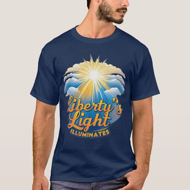 T-shirt La lumière de la liberté illumine (Devant)