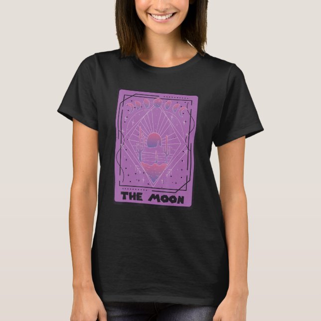 T-shirt La Lune Carte Tarot Lune Phase Cartes Mystiques Oc (Devant)