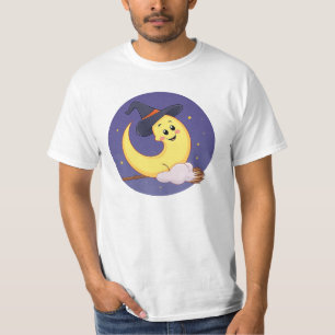T-shirt La lune porte un chapeau de sorcière