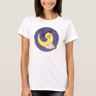 T-shirt La lune porte un chapeau de sorcière