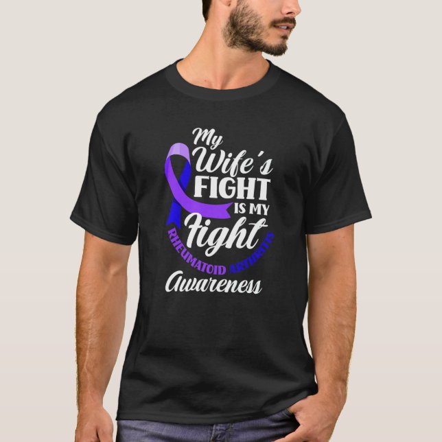 T-shirt La lutte de ma femme est ma lutte contre l'arthrit (Devant)