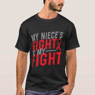 T-shirt La lutte de ma nièce est ma lutte contre le cancer