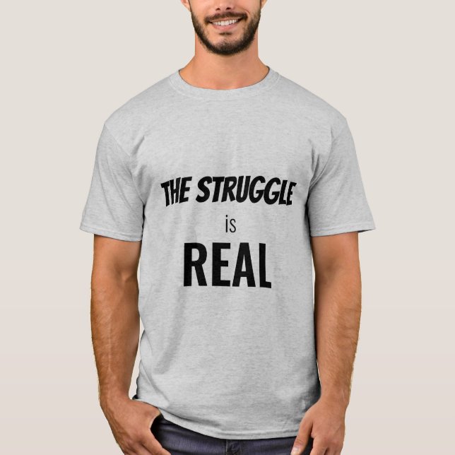 T-shirt La lutte est une vraie Dramatisation Drôle, ZFJ (Devant)