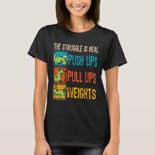 T-shirt La Lutte Est Vraiment Drôle T-rex Gym D'Exercice F