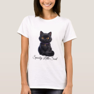 T-shirt La magie d'Halloween du chat noir Art de chat ef