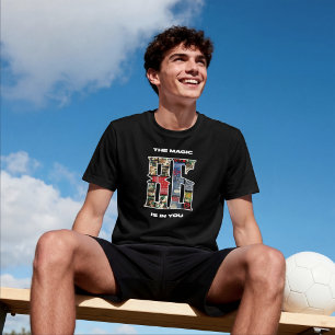 T-shirt La magie est en vous Patchwork Collage Inspirant