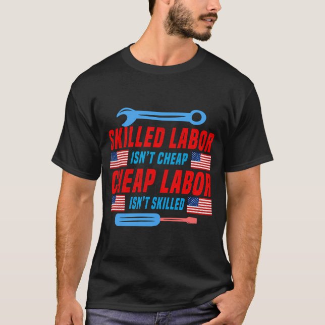 T-shirt La Main-D'Oeuvre Compétente N'Est Pas Bon Marché L (Devant)