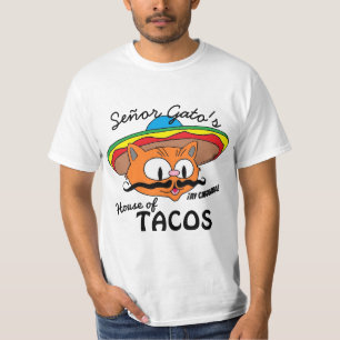 T-shirt La Maison des Tacos de Señor Gato Chat de Dessin A