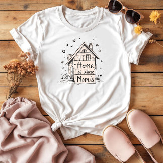 T-shirt La maison où maman est | Meilleure fête des mères