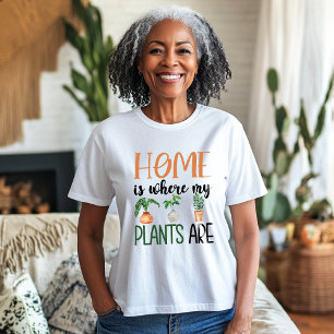 T-shirt La maison où mes Plantes sont