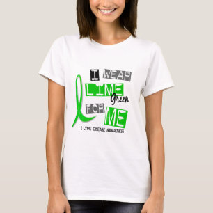 T-shirt La maladie de Lyme je porte le vert de chaux pour